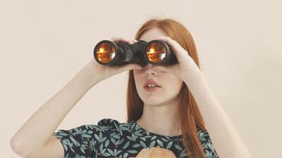 In her lookbooks, Khalifé likes to use props that mirror her own illustrations and prints. Courtesy Dina Khalifé