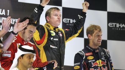 1st. 2012. This race had everything. Crashes, overtaking, comeback drives, and a very popular winner. It was Kimi Raikkonen who prevailed to give Lotus their first victory in F1 since 1987. Vettel came through the back to finish third to boost his hopes of retaining his world title. Excitement level 5/5. Getty Images