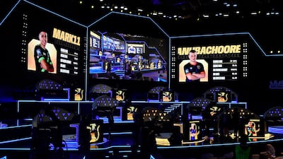 The FIFAe World Cup final during the Gamers8 esports festival in Riyadh. EPA