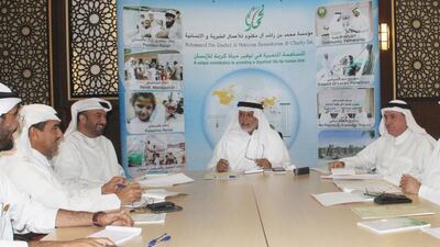 The new Board of Trustees of the Sheikh Mohammed bin Rashid Foundation hold its first meeting.