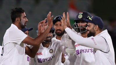 India's Ravichandran Ashwin, left, picked up four wickets in the Adelaide Test. AP