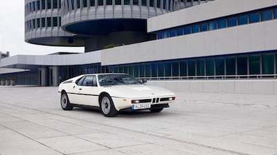 Designed in 1977 by the Italian master Giorgetto Giugiaro, BMW built the M1 to compete against the less expensive, more powerful Porsche cars. Courtesy BMW AG