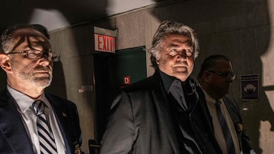 The Justice Department also argued that Steve Bannon should pay a $200,000 fine for seeking to delay proceedings. AFP