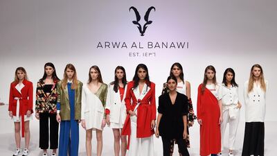 Arwa Al Banawi at Fashion Forward 2016.