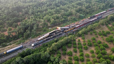 Heavy machinery being used to remove wreckage from the scene. Reuters
