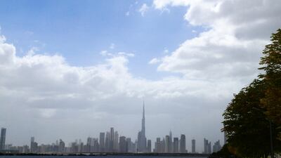 Clouds and haze are likely in the UAE on Saturday. The National.