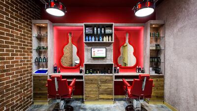 Jazz Lounge Spa, a new gents-grooming venue in Al Barsha, Dubai. Courtesy Jazz Lounge Spa