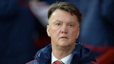 Manchester United manager Louis van Gaal addressed the media for less than five minutes on Wednesday. Oli Scarff / AFP