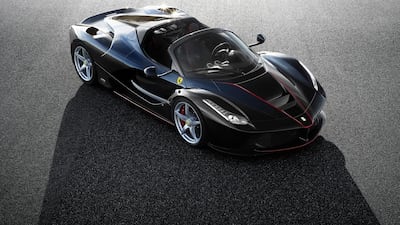 LaFerrari Aperta, a special 70th anniversary edition of the hybrid hypercar. Courtesy Ferrari