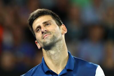 Novak Djokovic is known for being expressive on the tennis court. Cameron Spencer / Getty Images