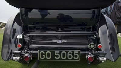 The tail end of a 1931 Bentley 8 litre Gurney Nutting Sport Tourer, winner of the Best of Show award, owned by Michael Kadoorie, chairman of Hong Kong And Shanghai Hotels Ltd., stands on the 18th fairway at the 2019 Pebble Beach Concours d'Elegance in Pebble Beach, California, U.S. Bloomberg