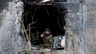 What used to be a window is now a gaping hole, after a Russian strike tore through an apartment building in Ukraine's capital, Kyiv. Reuters