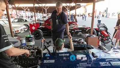 Soucek belts up and takes to the track after the mechanics have made their last-minute adjustments