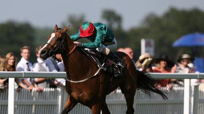 Hartnell, ridden by Joe Fanning, breaks away to win the Queen's Vase at Ascot Racecourse on June 20, 2014, in Ascot, England. Steve Bardens / Getty Images