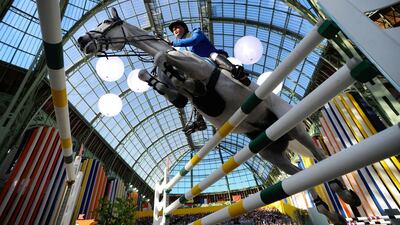 Christian Ahlmann of Germany on Aragon Z during the Grand Prix Hermes Final in Paris, France. David Ramos / Getty Images / March 16, 2014.