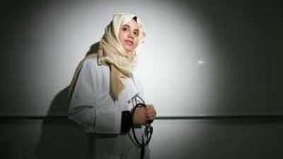 Nouf al Noon, 22, who plans to become a heart surgeon, at the GMC Hospital in Ajman.