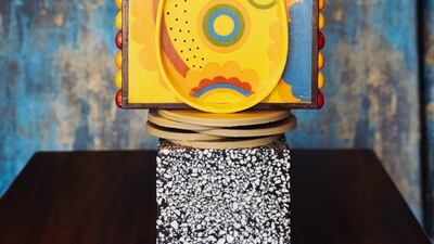 ‘Alex Nubian Mud House’ by Bernard Charles, production manager at Bateel. The Easter egg is in a shape of vibrant ceramic vase. Courtesy Chef Middle East