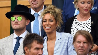 British singer Leona Lewis, centre, sits in the Royal Box. AP