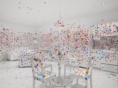 'Obliteration Room' by Japanese artist Yayoi Kusama. Courtesy of Dogwoof