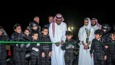 Prince Khalid bin Al Faisal, chairman of the Saudi Automobile & Motorcycle Federation (SAMF), inaugurates the 'Saudi Stars' initiative in Jeddah.