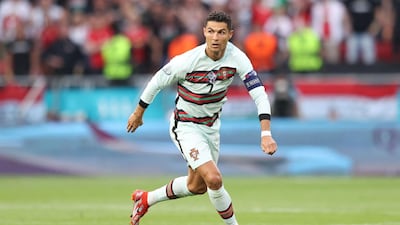 Portugal forward Cristiano Ronaldo on the attack against Hungary. AFP