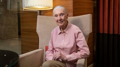 Conservationist Dr Jane Goodall reflected on the positive role the UAE could play at regional and international level in influencing conversations about climate change and conservation. Antonie Robertson/The National