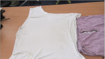 The chef's clothing and footwear that Daniel Khalife was wearing following his escape from HMP Wandsworth. PA