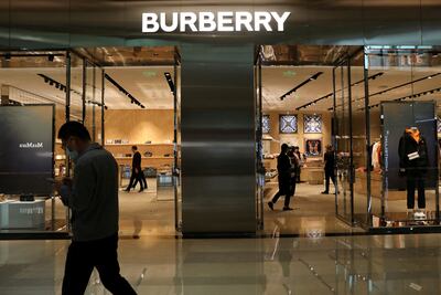 A Burberry outlet at a shopping mall in Beijing. Big French and Swiss companies racked up strong Chinese sales increases since the economy's reopening. Reuters