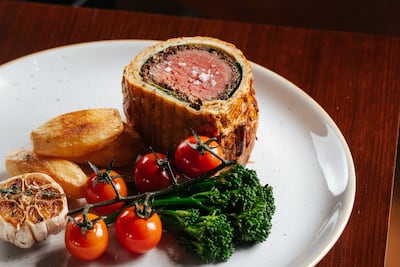 While the beef Wellington is not on the Dubai Restaurant Week menu, the slow-braised Welsh lamb shank pie will do nicely. Photo: The Nine