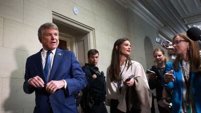 Mike McCaul, the Republican congressman who heads the House Committee on Foreign Affairs, speaks to reporters on Wednesday. Getty Images / AFP