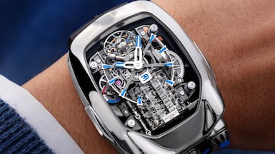 A Jacob & Co Bugatti Chiron Tourbillon believed to be similar to the watch stolen in Paris from an American tourist on January 1, 2024. Jacob & Co / Instagram