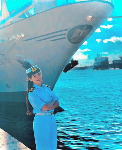 Marwa Elselehdar is on course to become the first Egyptian woman to earn the rank of ship's captain. Marwa Elselehdar
