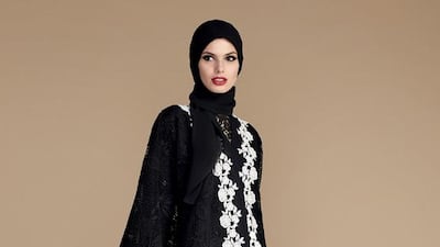 The abaya collection, D&G’s second, can be checked out in relative privacy at the back of the boutique. Courtesy Dolce & Gabbana