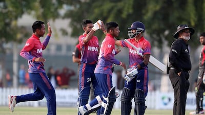 Nepal won the match by 4 wickets. Pawan Singh/The National