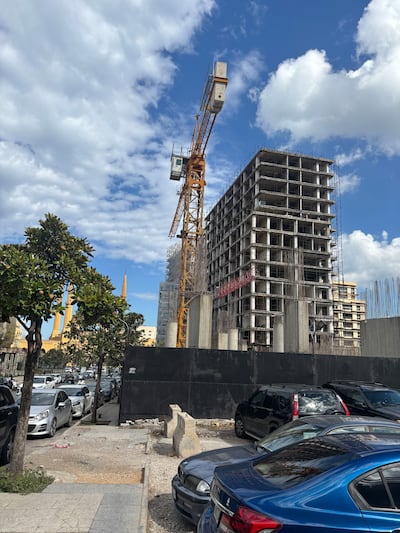 Construction at the Town Square development next to Martyrs' Square in Beirut. Jamie Prentis / The National