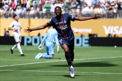 Ousmane Dembele took his tally to 35 goals for the season with PSG's second against Real Madrid. AFP