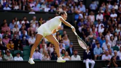 Emma Raducanu during her match against Alison Van Uytvanck.
