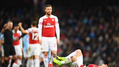 Lucas Torreira of Arsenal is injured. Getty Images