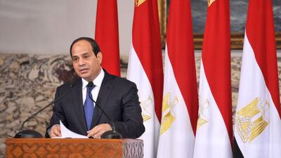 Egyptian president Abdel Fattah Al Sisi needs to cement the country's role in mediating a ceasefire in Gaza. Photo: AFP