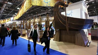 The Egypt stand at the World Travel Market at the ExCel Centre in London. Stephen Lock for the National