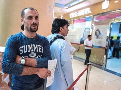 Ahmed Al Saidi, a marble setter from Egypt, is a last minute visa applicant. Victor Besa / The National