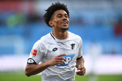 Reiss Nelson has scored five goals this season while on loan at Hoffenheim from Arsenal, the latest coming against Bayer Leverkusen on Saturday. AFP