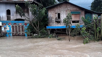 A flooded area after a dam breach is seen near Swar township in Myanmar. Reuters