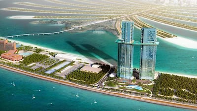Palm 360’s features include a rooftop infinity ‘sky pool’ and speciality restaurant complex connecting the two buildings at the 30th floor, more than 170 metres above ground. At 135 metres, the pool is longer than a football field. There will also be two further pools located above a range of beachfront restaurants. Courtesy Nakheel