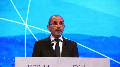Jordan's Foreign Minister Ayman Safadi speaks during the inauguration of the 14th regional security summit 'The Manama Dialogue' in Manama, Bahrain REUTERS/Hamad l Mohammed