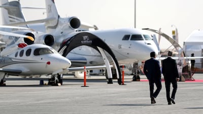 The MEBAA Show 2018 at Al Maktoum International Airport, Dubai.