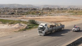 US military equipment being taken from Syria last month. Authorities in Damascus say they can handle counterterrorism matters on their territory. EPA