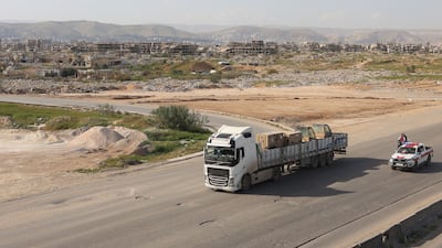 US military equipment being taken from Syria last month. Authorities in Damascus say they can handle counterterrorism matters on their territory. EPA