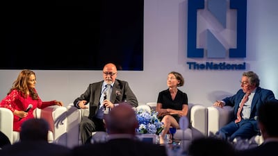 Mina Al-Oraibi, The National's Editor-In-Chief hosts a Gulf Security panel in London with guests Sir John Jenkins, Emma Sky and Con Coughlin. All photos Noah Goodrich / The National