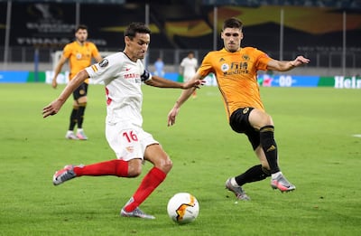 Former Manchester City player Jesus Navas, left, is Sevilla's captain. PA